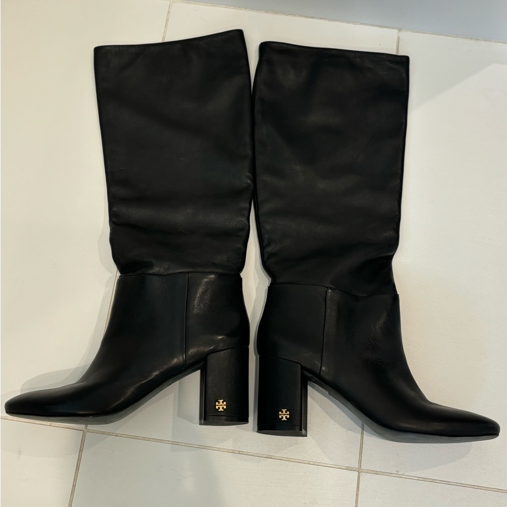 Tory Burch Boot Black Leather 8 1/2